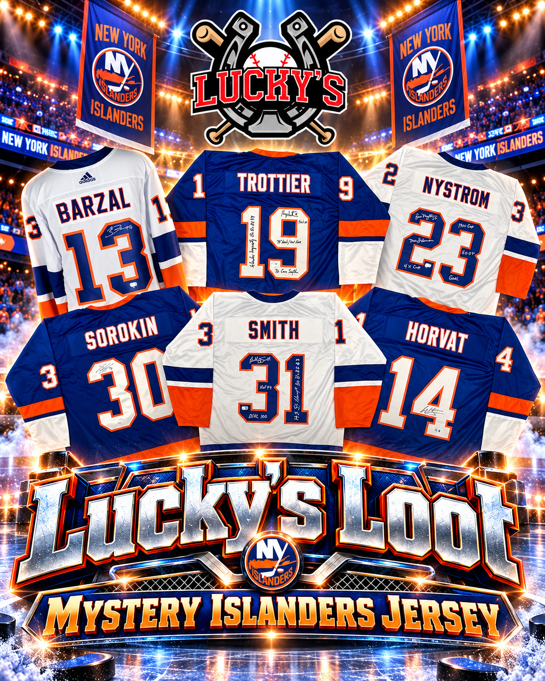 Lucky's Loot Signed Hockey Jersey Mystery Box - New York Islanders