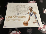 Ben Simmons Signed 20x24 Photo NBA Royalty "ROY 18" 11/125 UDA COA 76ers0