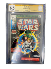 Mark Hamill Signed Autographed Marvel Star Wars #1 July 1977 Newsstand CGC 6.50