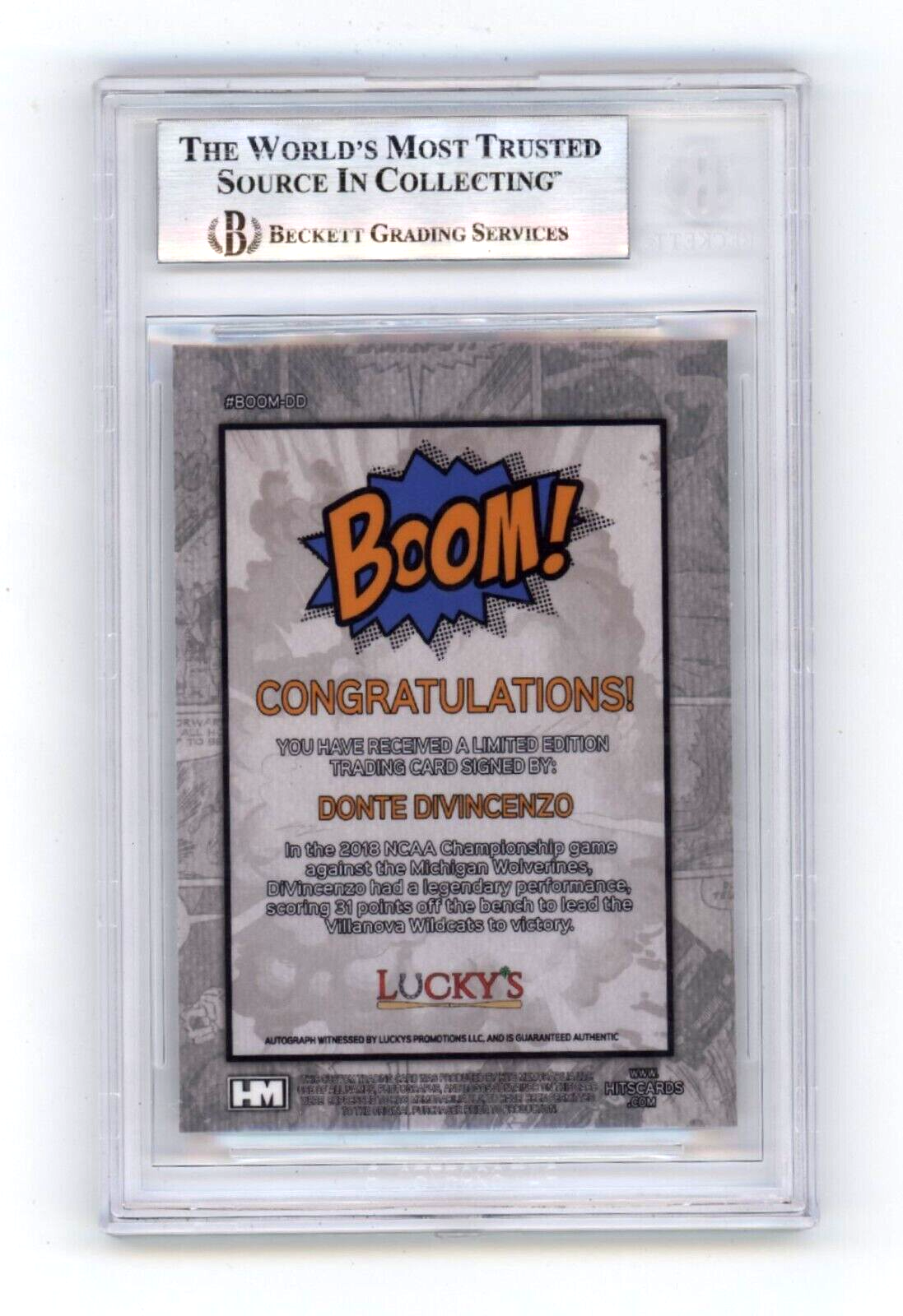 Donte DiVincenzo 2024 Hits Memorabilia BOOM Silver Signed BGS BAS Auto Knicks1