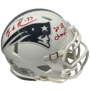 Rodney Harrison Signed NE Patriots Salute Mini Helmet w/ SBC Beckett Wit BAS COA0