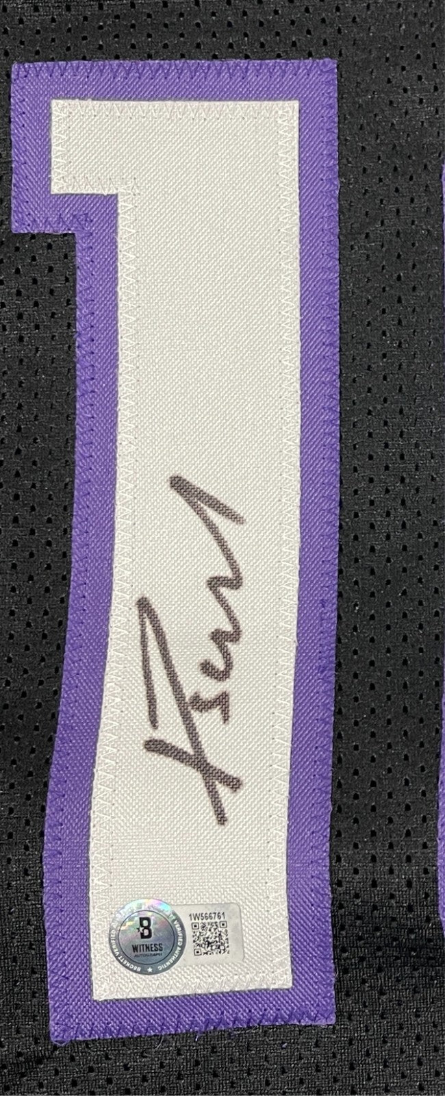 Domantas Sabonis Signed Sacramento Kings Custom Jersey Beckett Witness BAS COA1