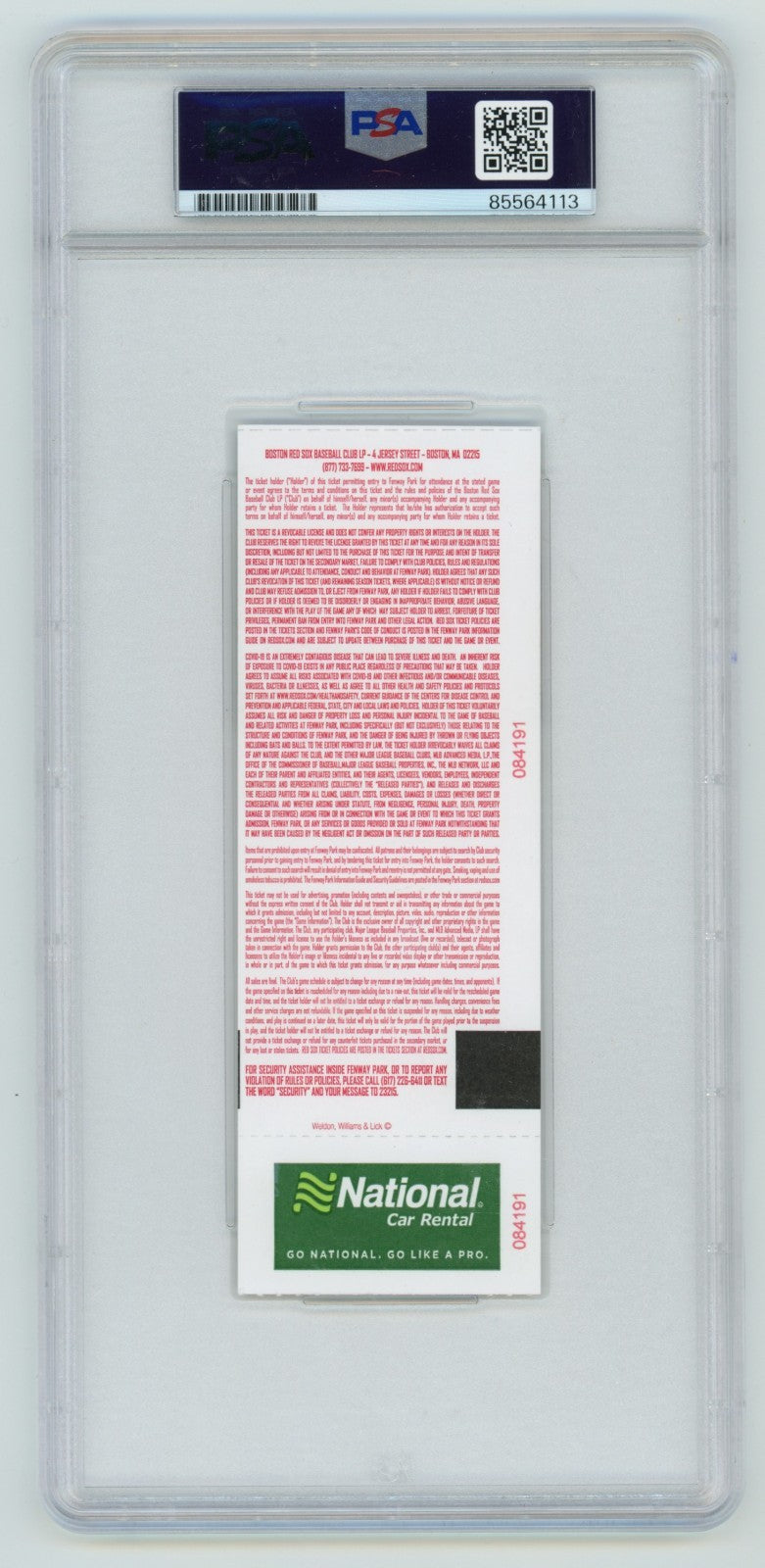 Roman Anthony Signed MLB Debut Game Ticket 6/9/25 PSA Authentic Auto Red Sox1