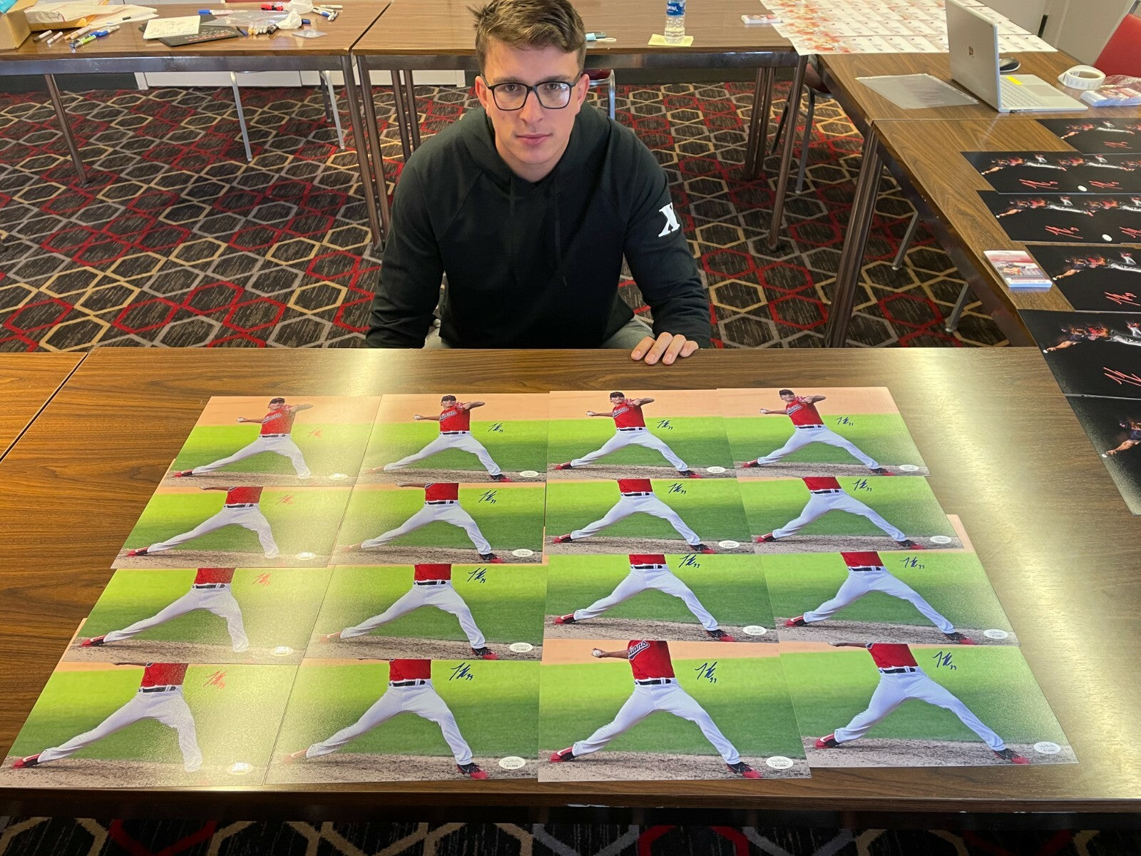 James Karinchak Signed Autographed Cleveland Indians 8x10 Photo JSA COA #21