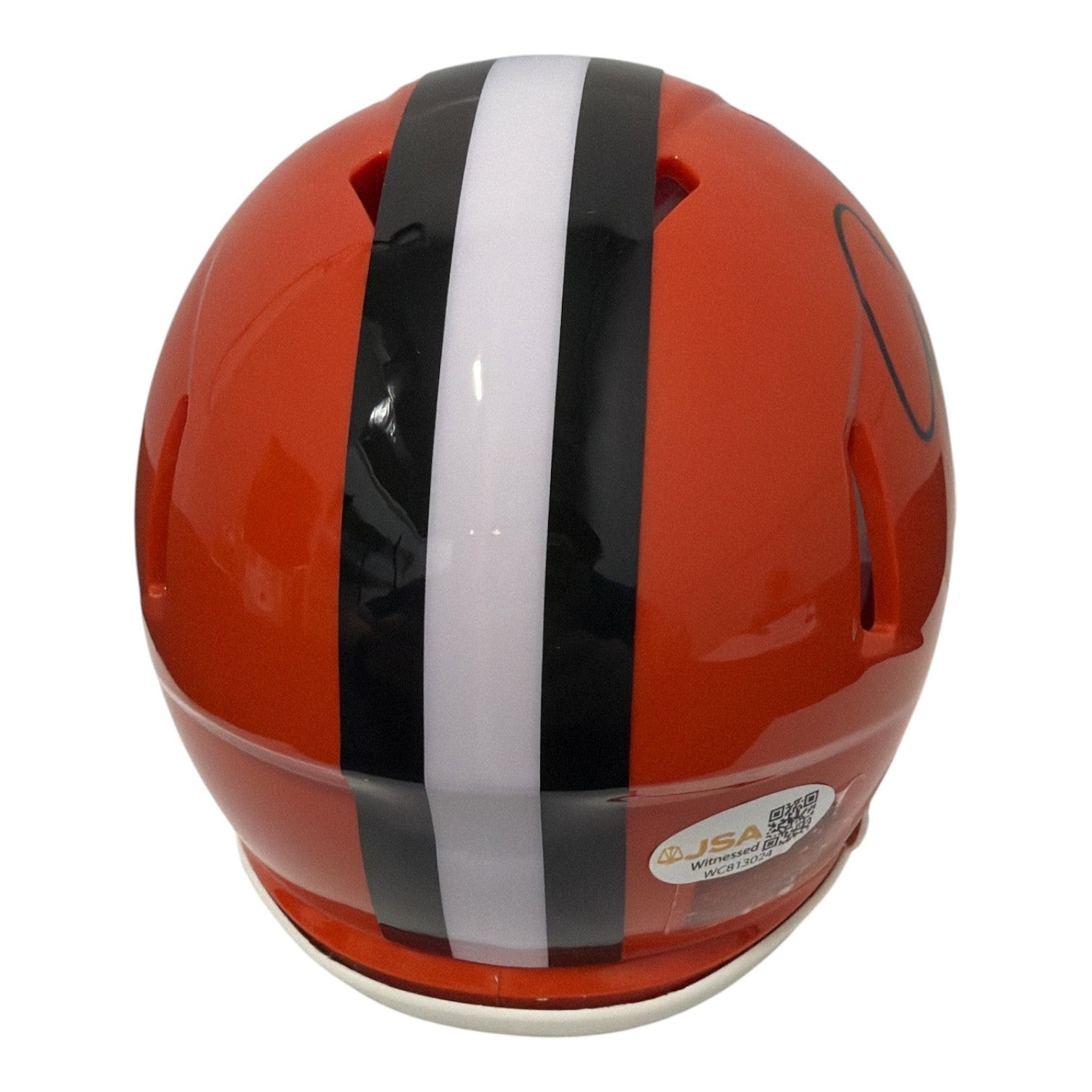 Eric Metcalf Signed Cleveland Browns TB Mini Helmet JSA Witness COA2