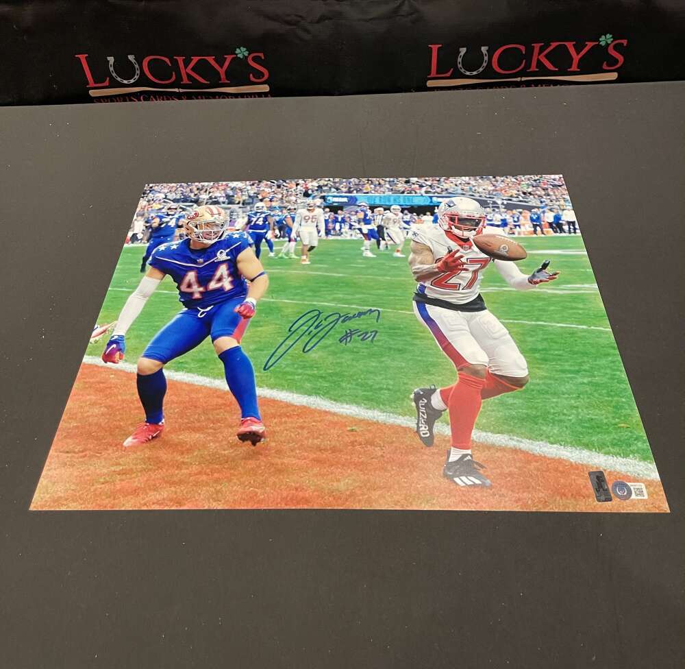 JC Jackson Signed Auto Autographed 16x20 Photo Pro Bowl BAS COA Patriots0