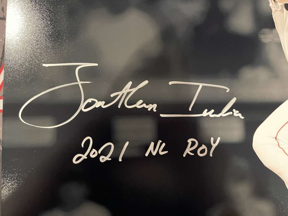 Jonathan India Signed Auto 16x20 Photo Spotlight PSA ITP COA 2021 NL ROY Reds1