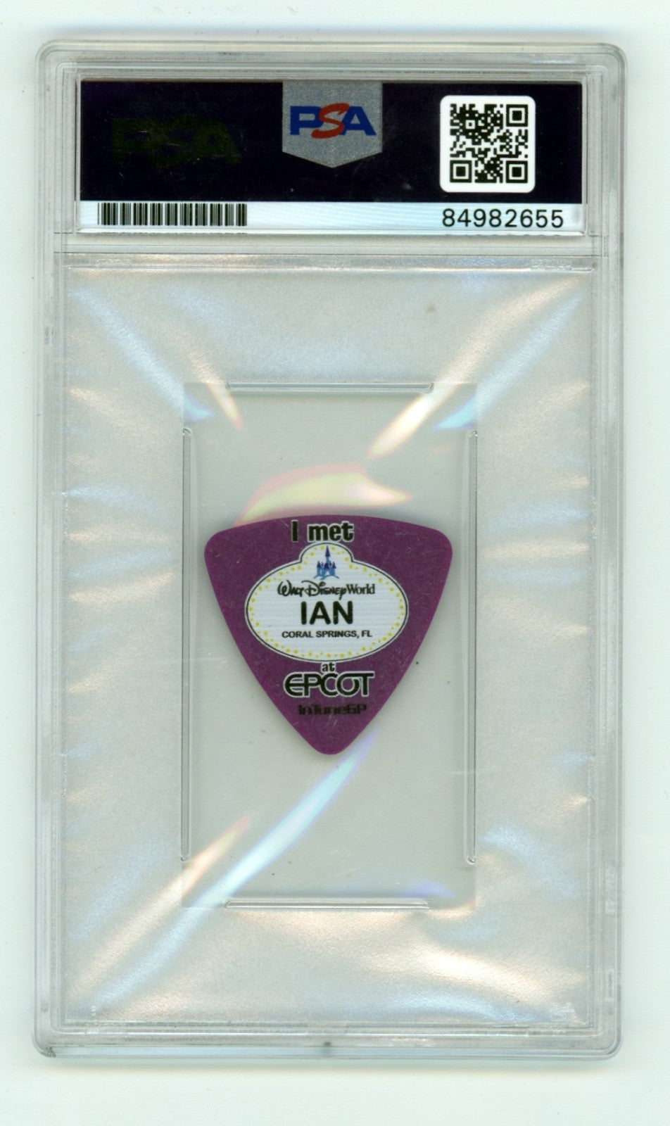 Ian Grushka New Found Glory Disney World Epcot Signed Guitar Pick PSA AUTHENTIC1