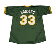 Jose Canseco Signed Oakland Athletics Custom Jersey Beckett Witness BAS COA0