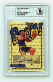 Chris Mullin 2024 Hits Memorabilia BOOM Super 1/1 Signed BGS BAS Auto Warriors0