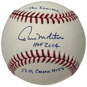 Paul Molitor Signed Autographed ROMLB Baseball w/ 3 Stat Inscs JSA COA0
