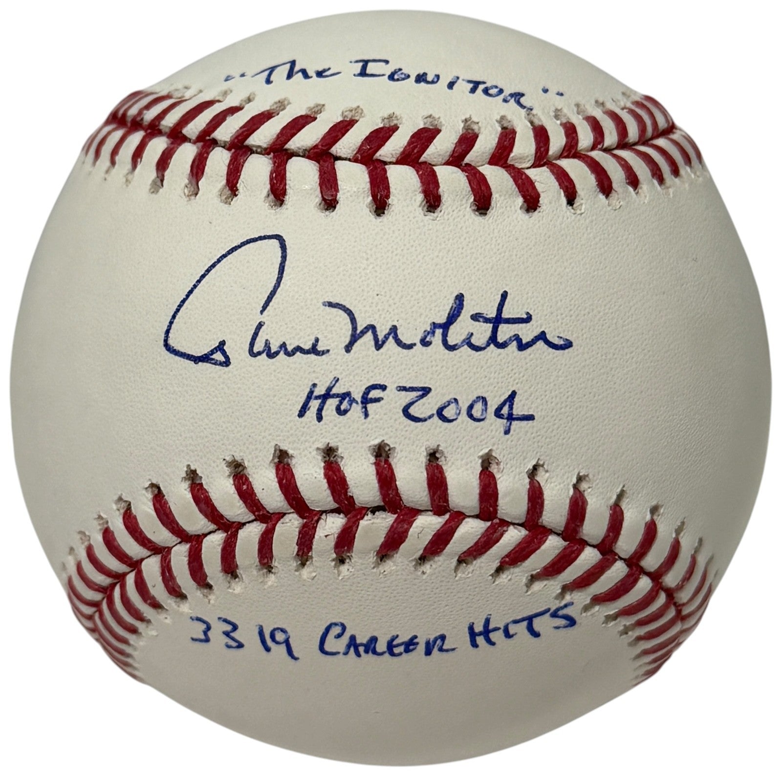 Paul Molitor Signed Autographed ROMLB Baseball w/ 3 Stat Inscs JSA COA0