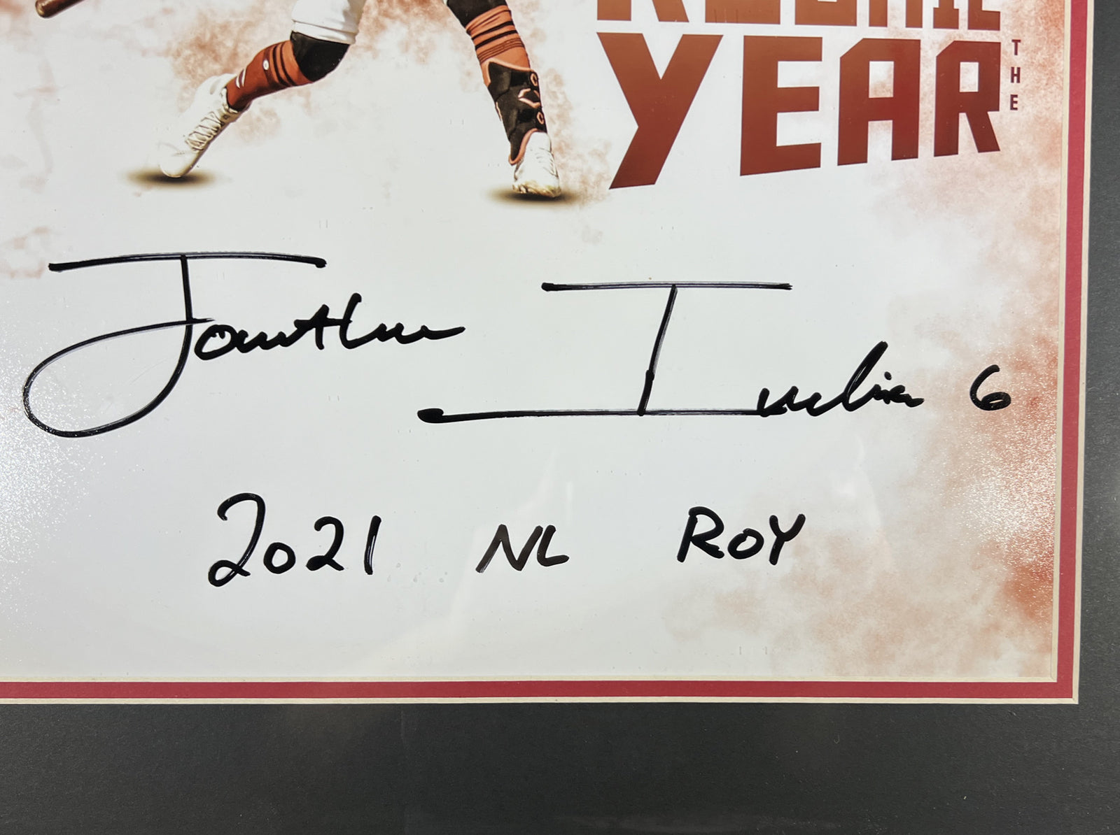 Jonathan India Signed Framed 16x20 Composite Photo 2021 NL ROY Reds PSA COA1