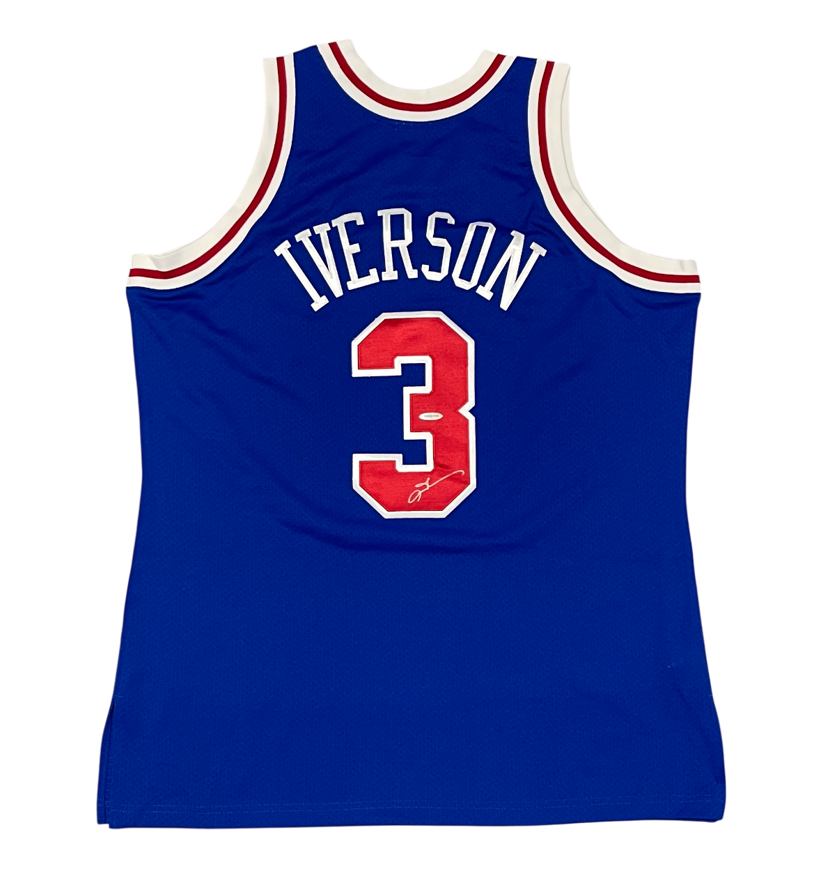 Allen Iverson Signed Philadelphia 76ers 96-97 Mitchell & Ness M&N Jersey UDA COA0