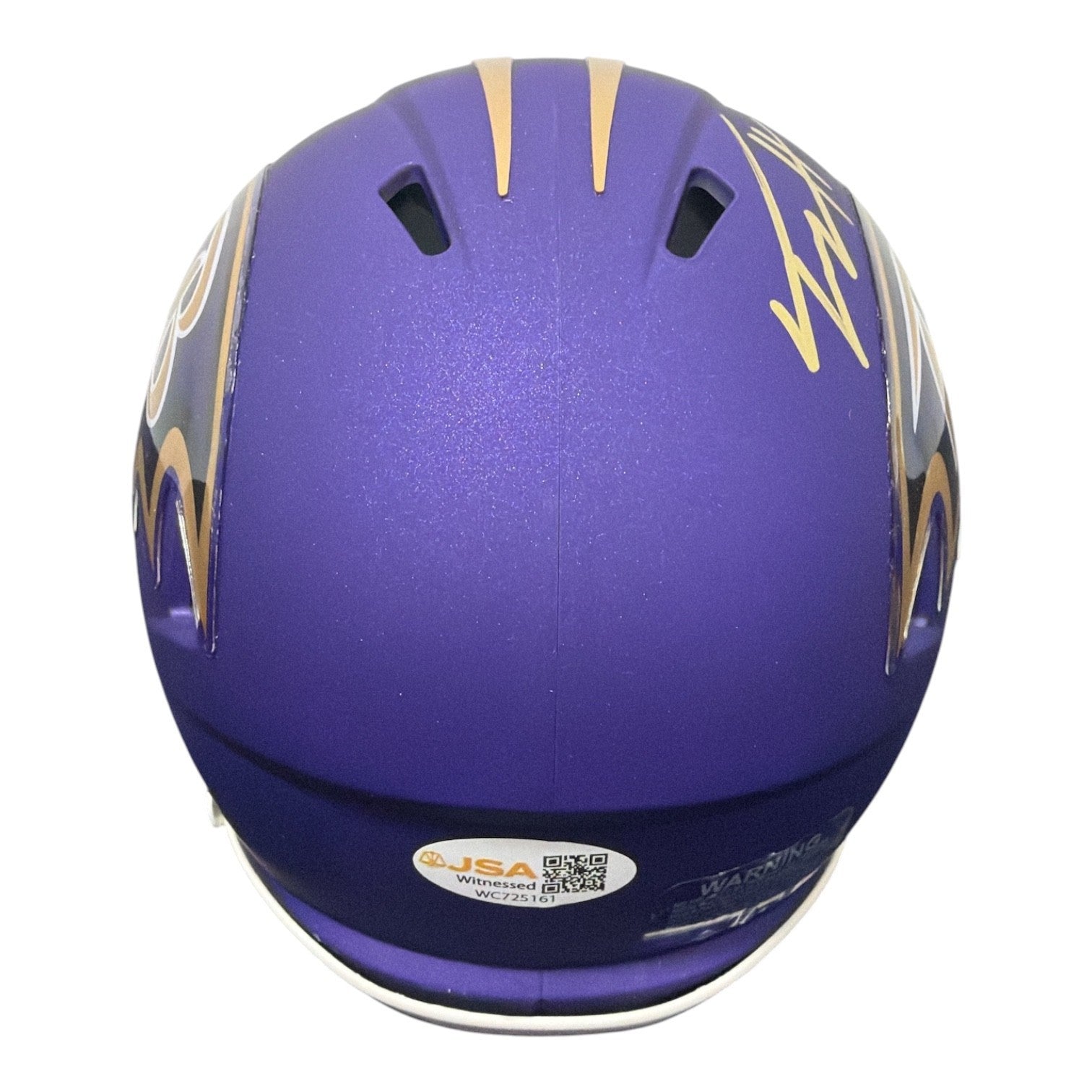 Trey Hendrickson Signed Baltimore Ravens ALT #1 Mini Helmet JSA Witness COA2