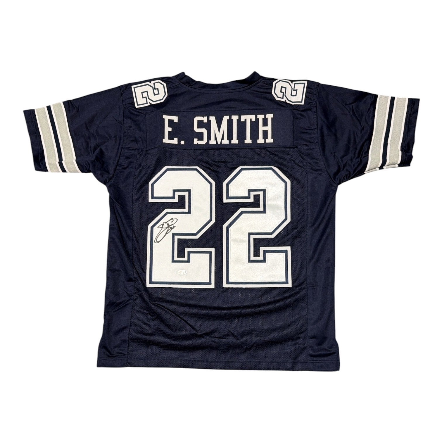 Emmitt Smith Signed Autographed Dallas Cowboys Custom Jersey JSA Witness COA0