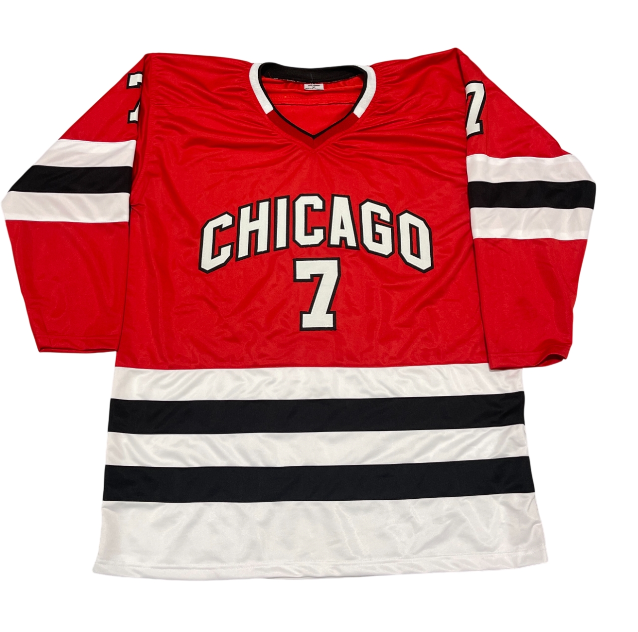 Chris Chelios Signed Blackhawks Custom Jersey w/ 3x Ins Beckett Wit BAS COA2