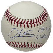 Derek Lowe Signed ROMLB Baseball w/ 2 Ins Beckett Witness BAS COA0