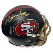 Merton Hanks Signed San Francisco 49ers Rivalries Mini Helmet JSA Witness COA0