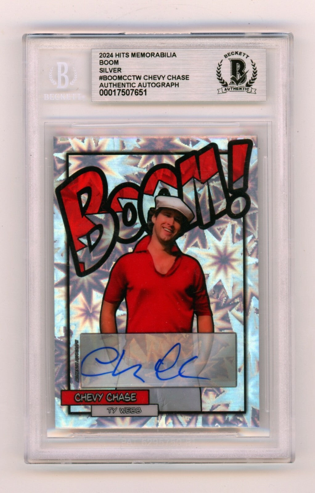 Chevy Chase Ty Webb 2024 Hits Memorabilia BOOM Silver Signed BGS BAS Auto0
