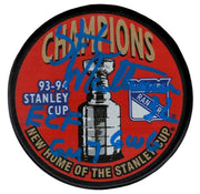Stephane Matteau Signed Rangers 1994 Cup Puck w/ ECF GM 7 GWG Beckett W BAS COA0