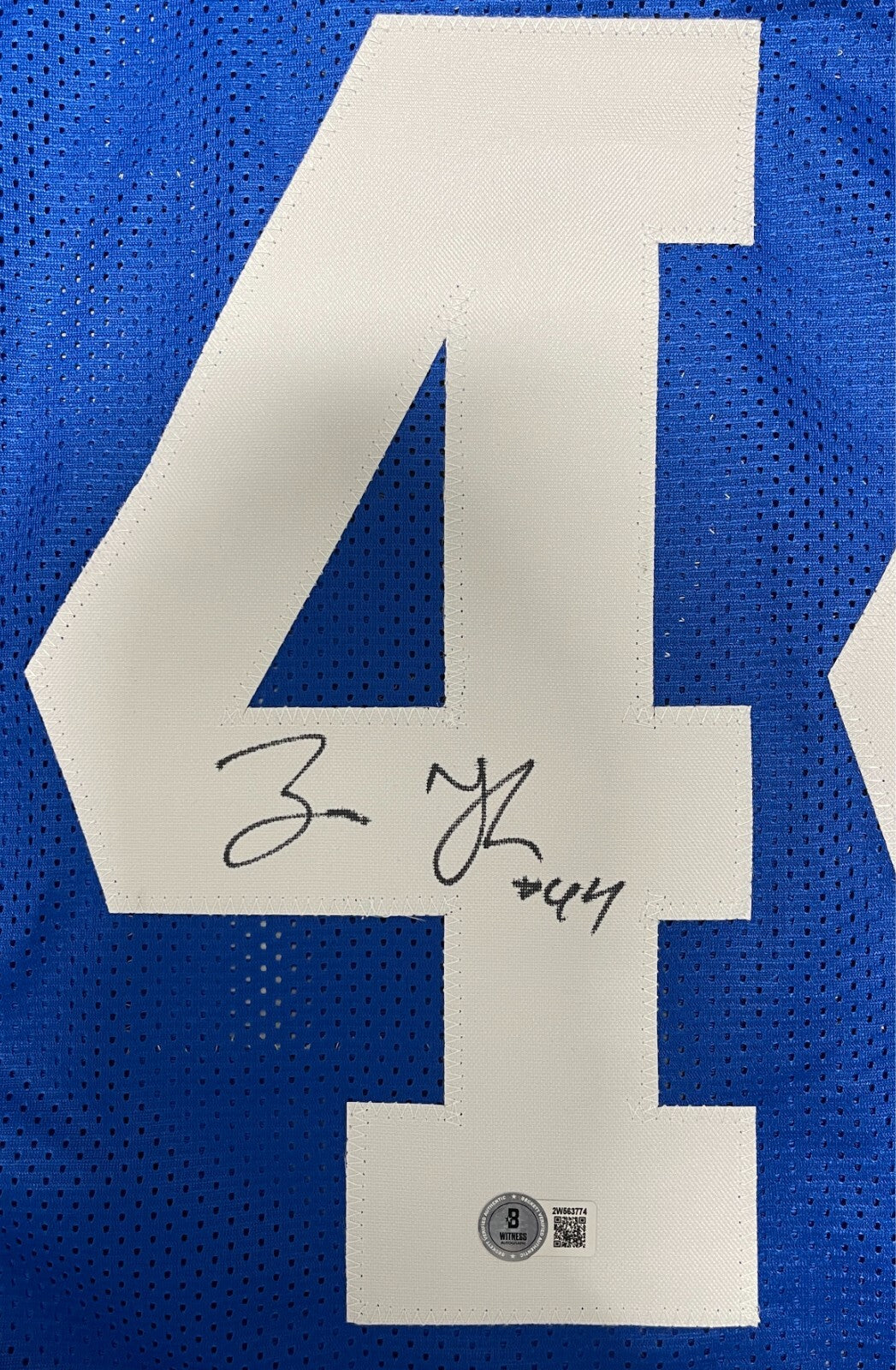 Zaire Franklin Signed Indianapolis Colts Custom Jersey Beckett Witness BAS COA1