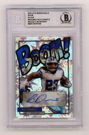 Rico Dowdle 2024 Hits Memorabilia BOOM Silver Signed BGS BAS Auto Cowboys0