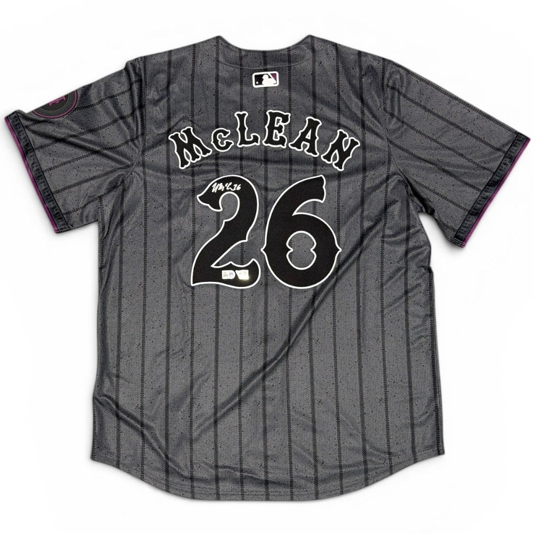 Nolan McLean Signed New York Mets City Connect Nike Jersey FANATICS COA0