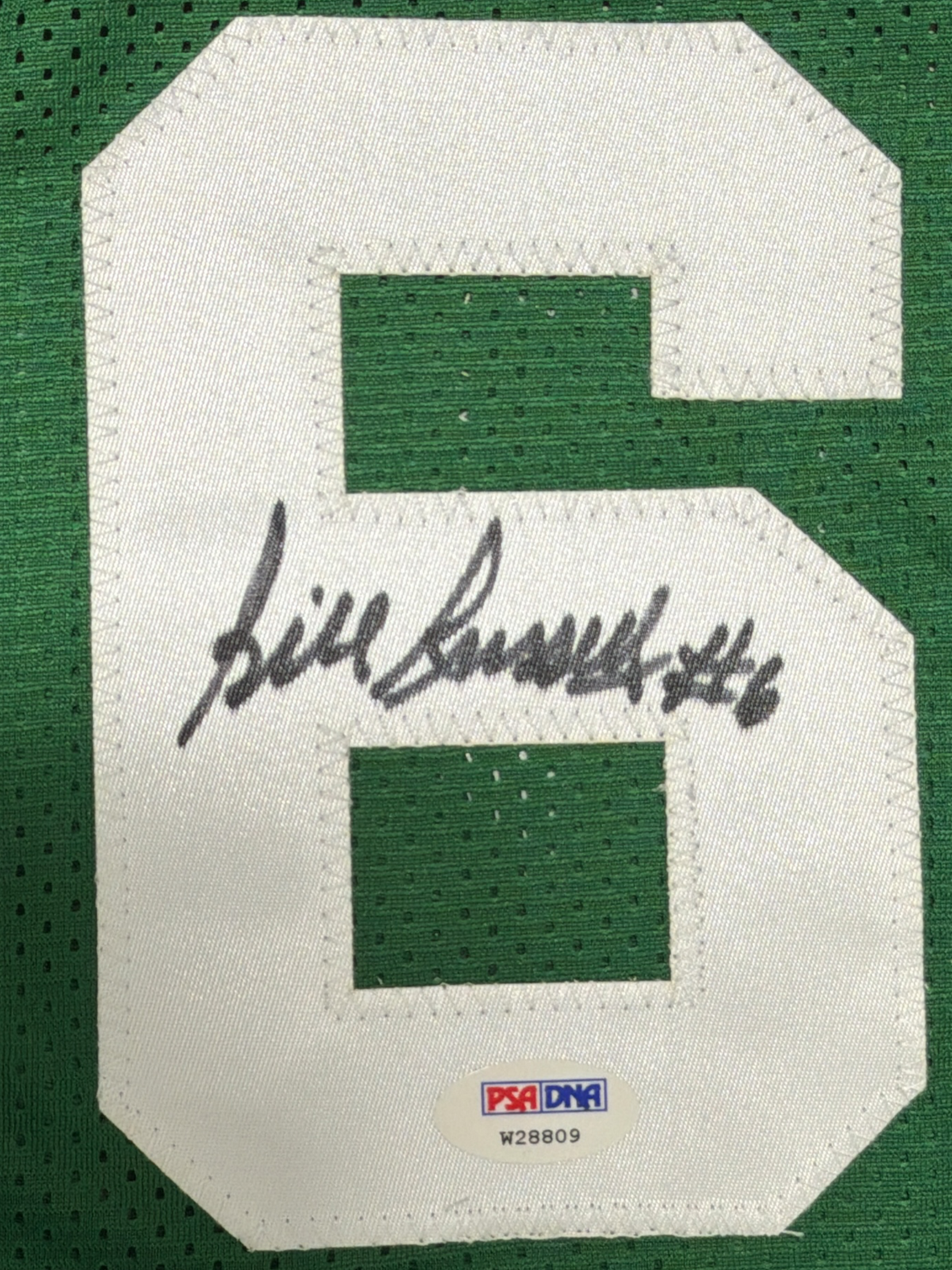 Bill Russell Signed Autographed Boston Celtics Custom Jersey w/ #6 Insc PSA COA1