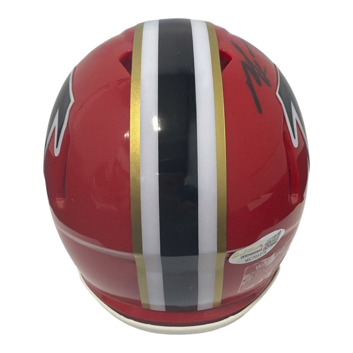 Michael Vick Signed Atlanta Falcons TB Red Mini Helmet JSA Witness COA2