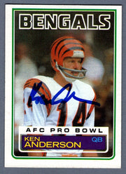 Ken Anderson Signed Autographed 1983 Topps #232 LSCM COA Cincinnati Bengals0