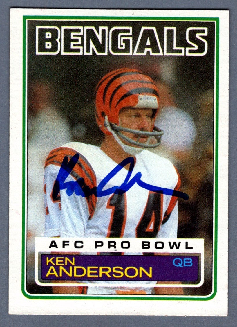 Ken Anderson Signed Autographed 1983 Topps #232 LSCM COA Cincinnati Bengals0