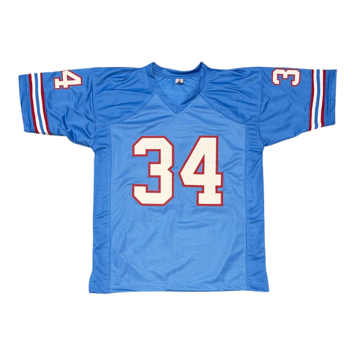 Earl Campbell Signed Houston Oilers Custom Jersey w/ HOF 91 JSA Witness COA2