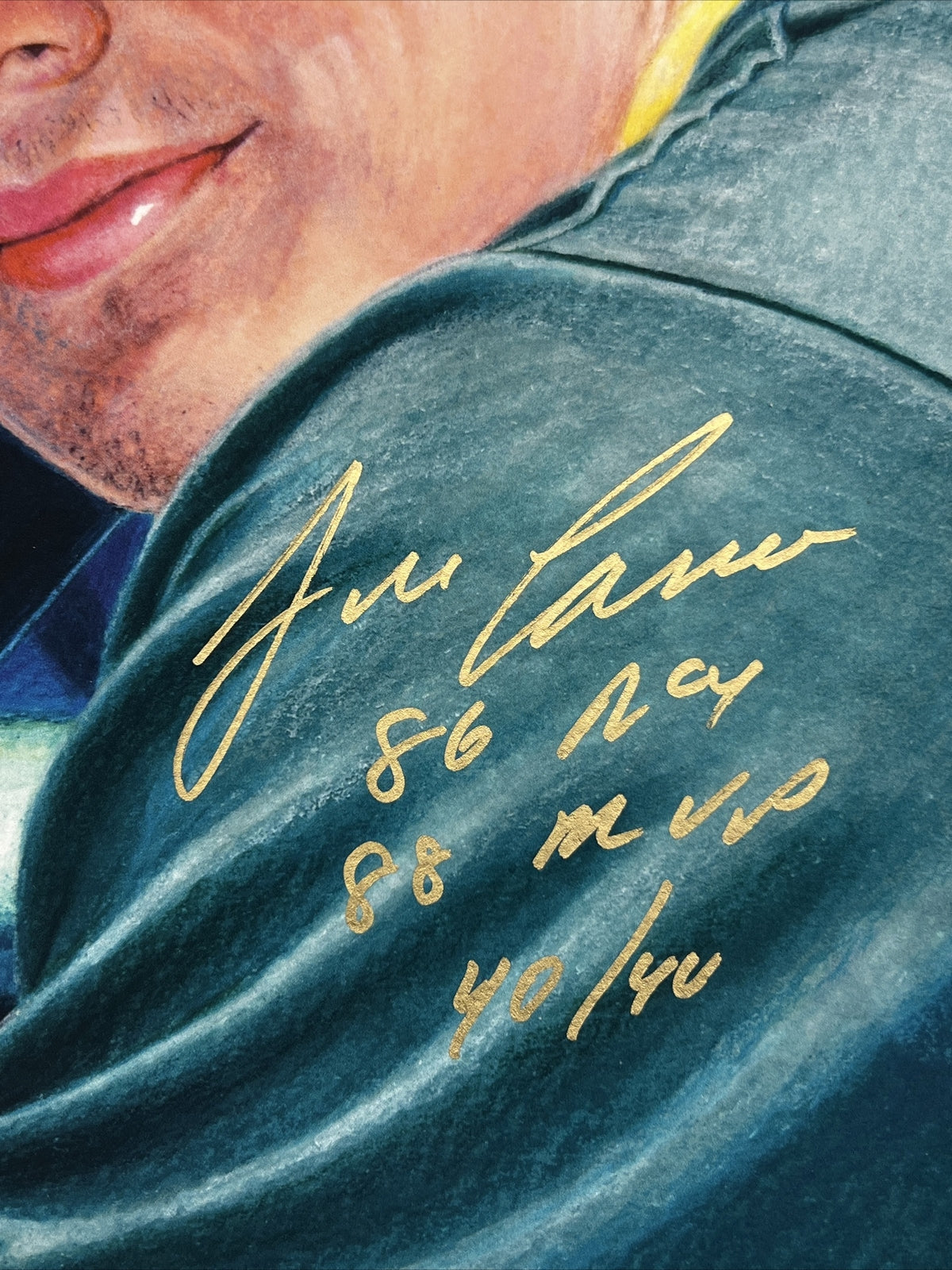 Jose Canseco Signed Auto 10x14 Topps Living Art Print /100 MVP ROY 40/40 JSA COA1