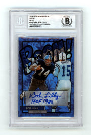 Bob Lilly 2024 Hits Memorabilia BOOM Blue #/5 Signed BGS BAS Auto HOF 1980 Insc.0