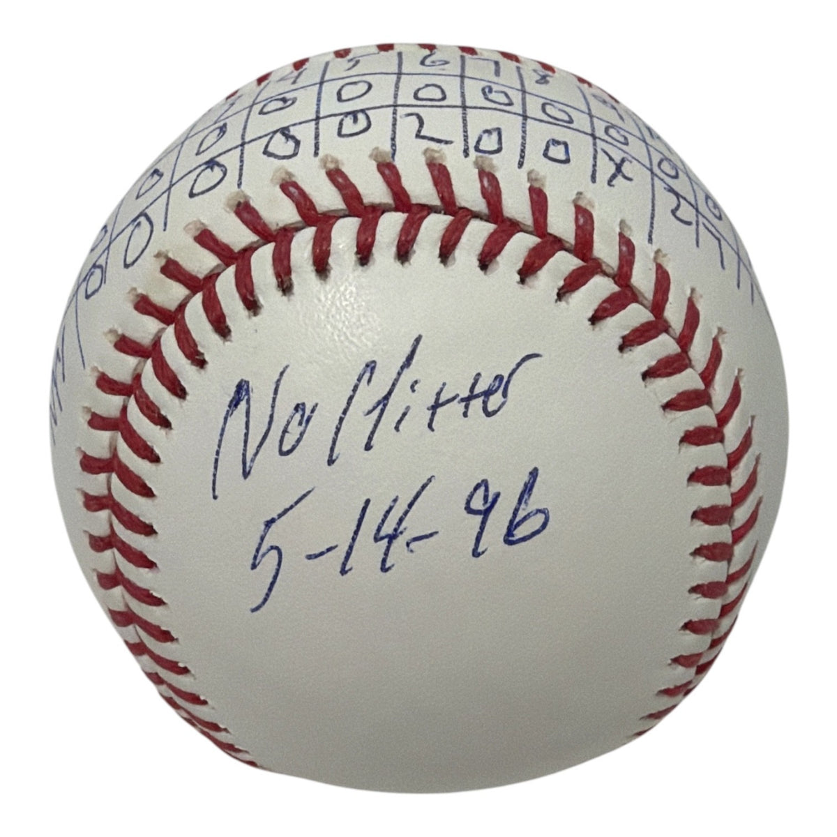 Doc Gooden Signed ROMLB Baseball w/ No Hitter Line Score Beckett Witness BAS COA2
