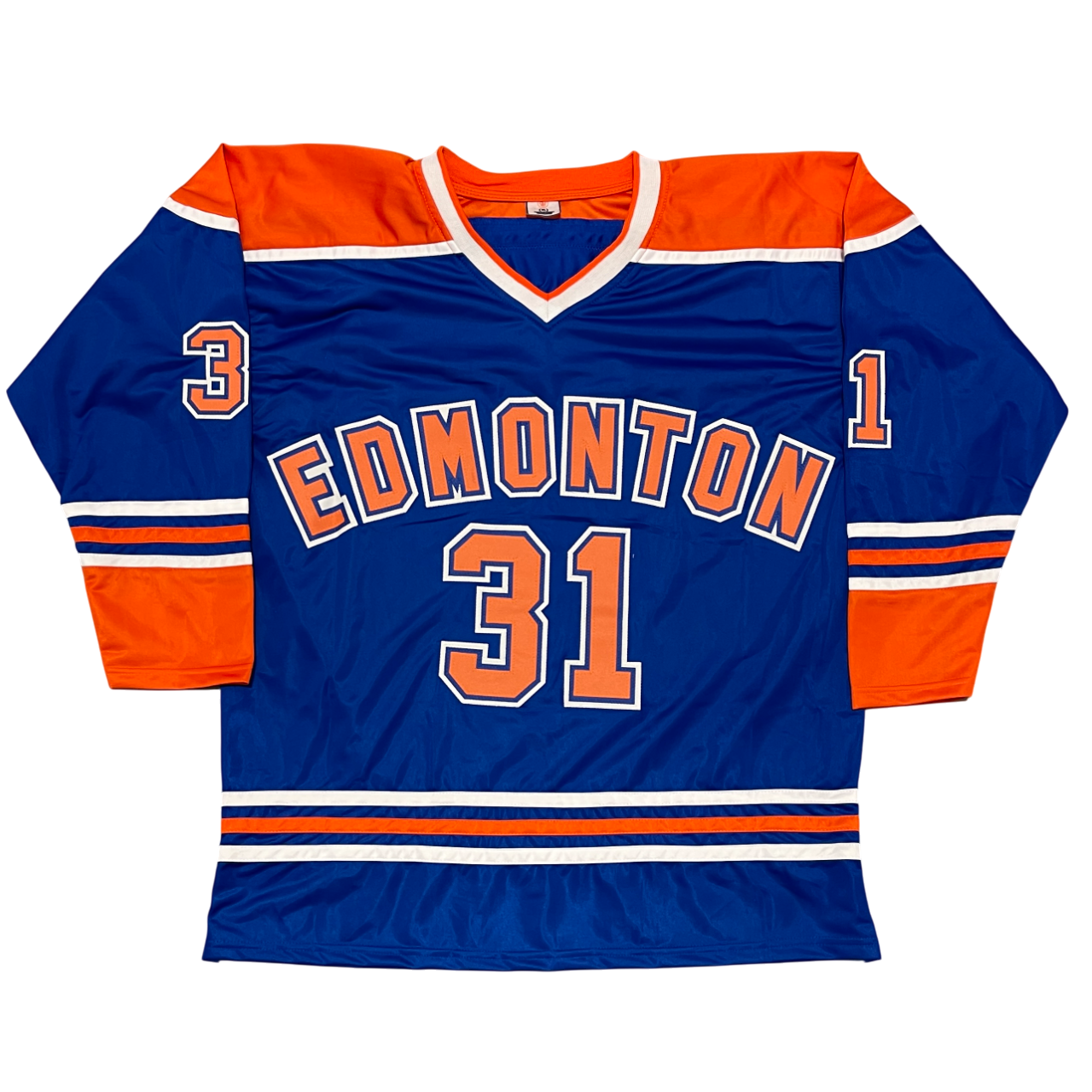 Grant Fuhr Signed Edmonton Oilers Custom Jersey Beckett Witness BAS COA2