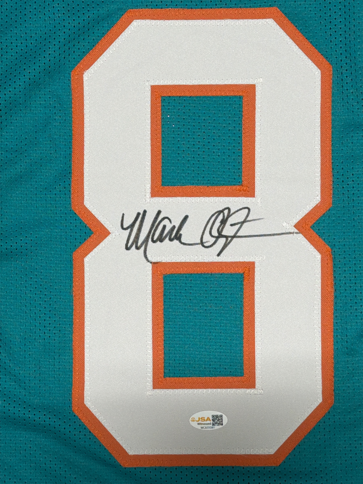 Mark Clayton Signed Autographed Miami Dolphins Custom Jersey JSA Witness COA1