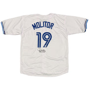 Paul Molitor Signed Toronto Blue Jays Custom Jersey w/ 1993 WS MVP JSA Wit COA0