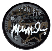 Mike Modano Signed Autographed Stars 1999 Stanley Cup Puck JSA Witness COA0