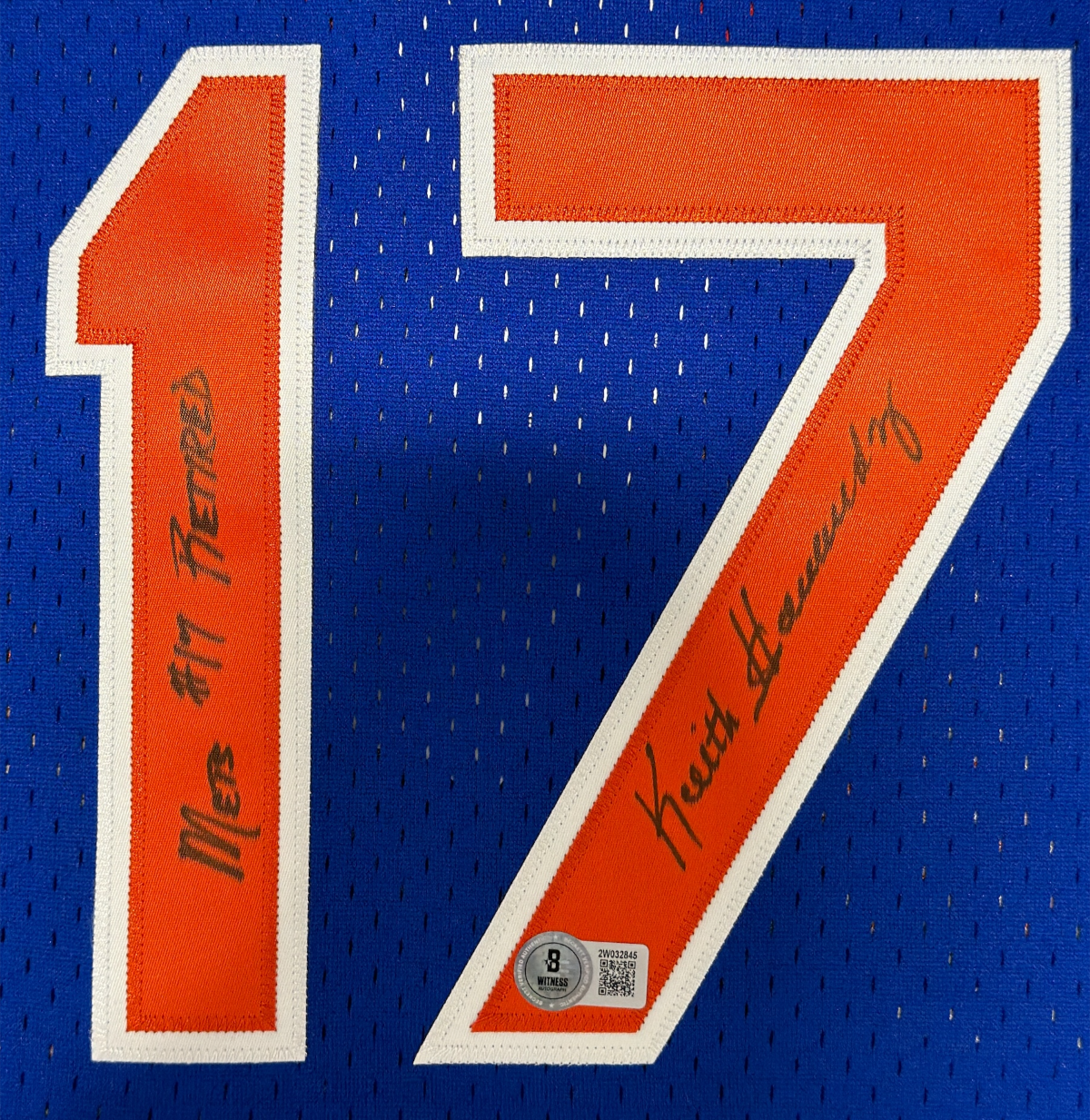 Keith Hernandez Signed Mets Mitchell & Ness Jersey w/ #17 Retired Becket BAS COA1