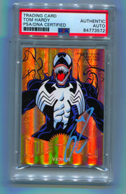 Tom Hardy 2017 Fleer Ultra Metal MM23 Bronze PMG Venom 6/199 SP Signed PSA Auto0