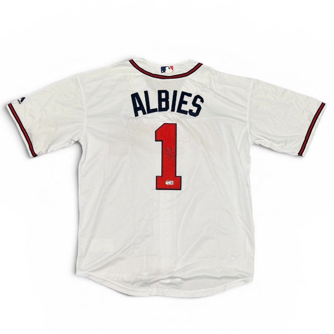Ozzie Albies Signed Autographed Atlanta Braves Custom Replica Jersey BAS COA0
