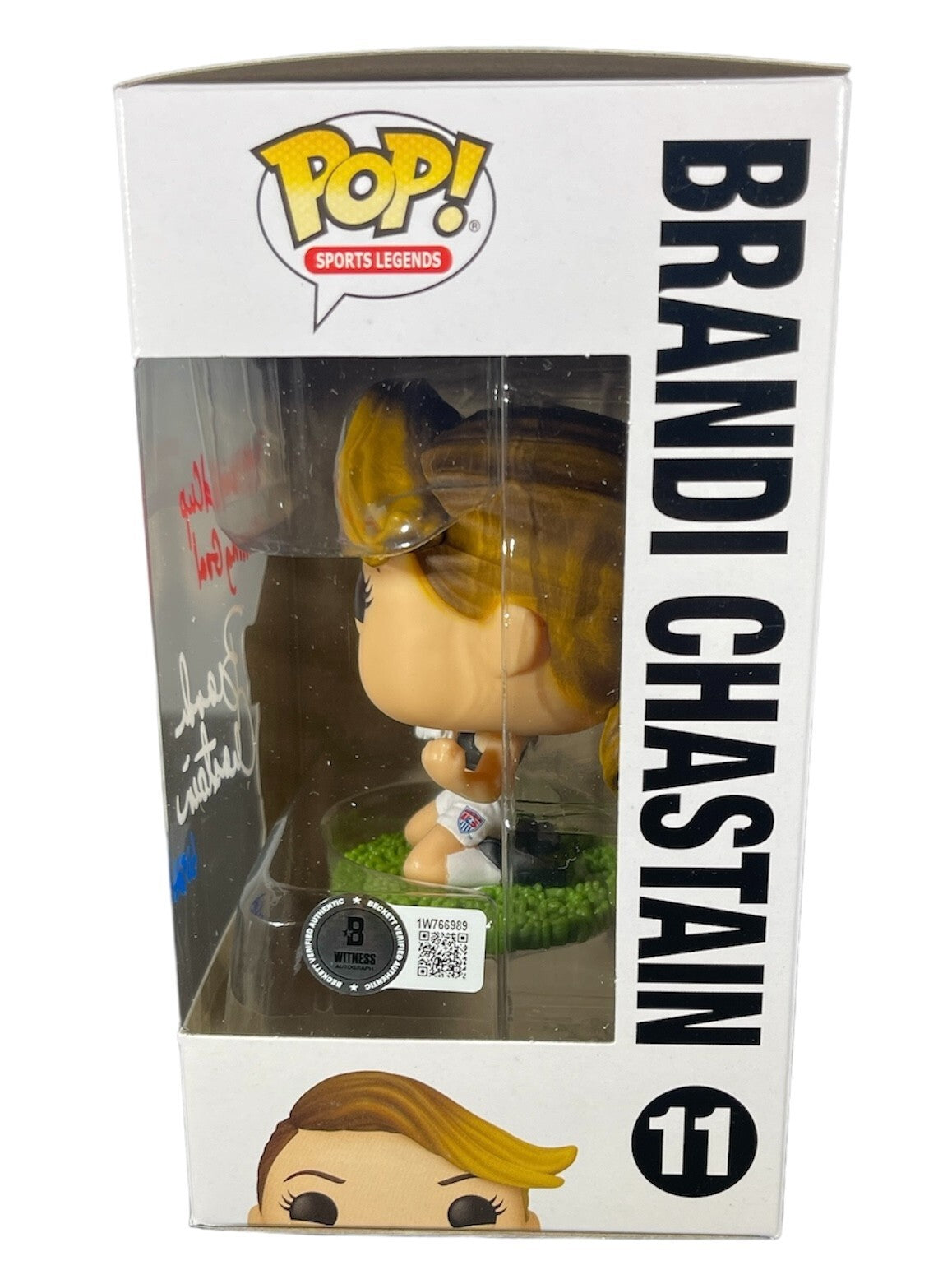 Brandi Chastain Signed Auto USA Funko Pop 99 WC Wining Goal Beckett BAS COA RWB2