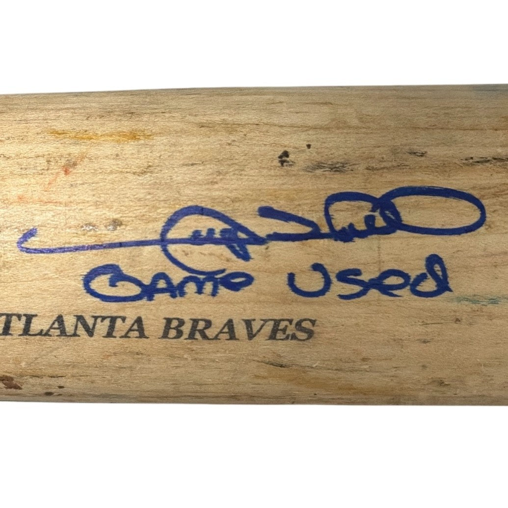 Gary Sheffield Signed Game Used Sam Bat Natural Bat JSA COA Braves A1