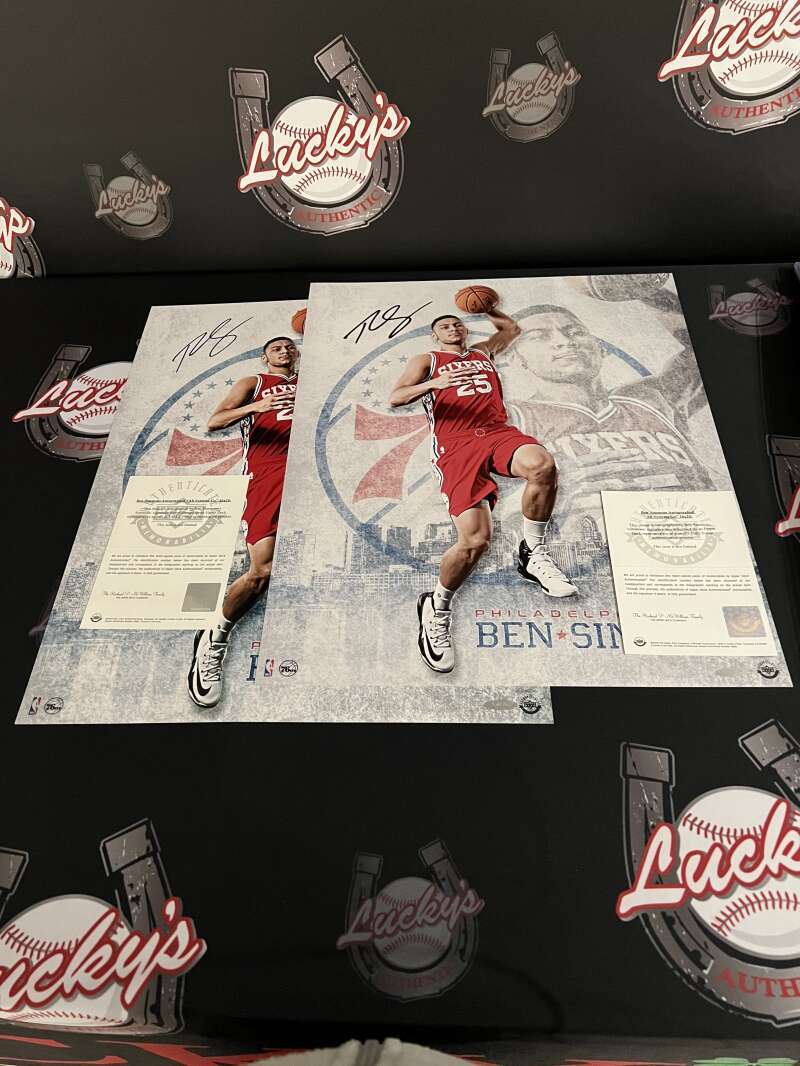 Ben Simmons Signed 16x20 Photo All Systems Go Upper Deck UDA COA 76ers4