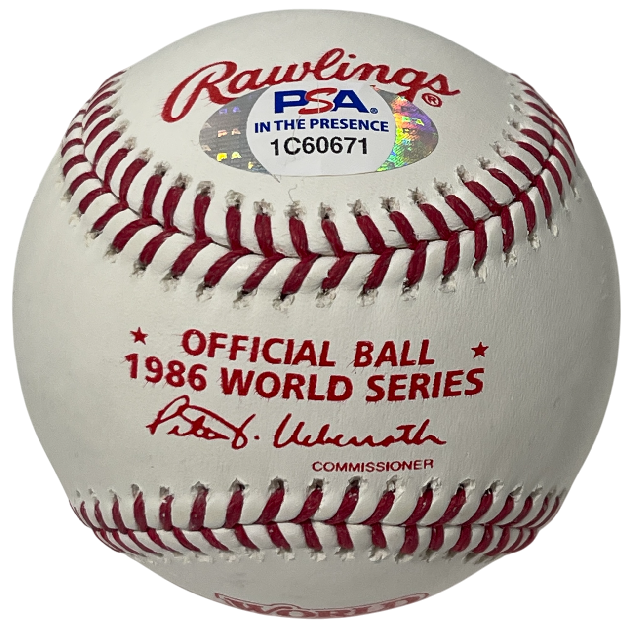 Mookie Wilson Signed 1986 World Series ROMLB Baseball w/ 2 Ins PSA COA NY Mets1