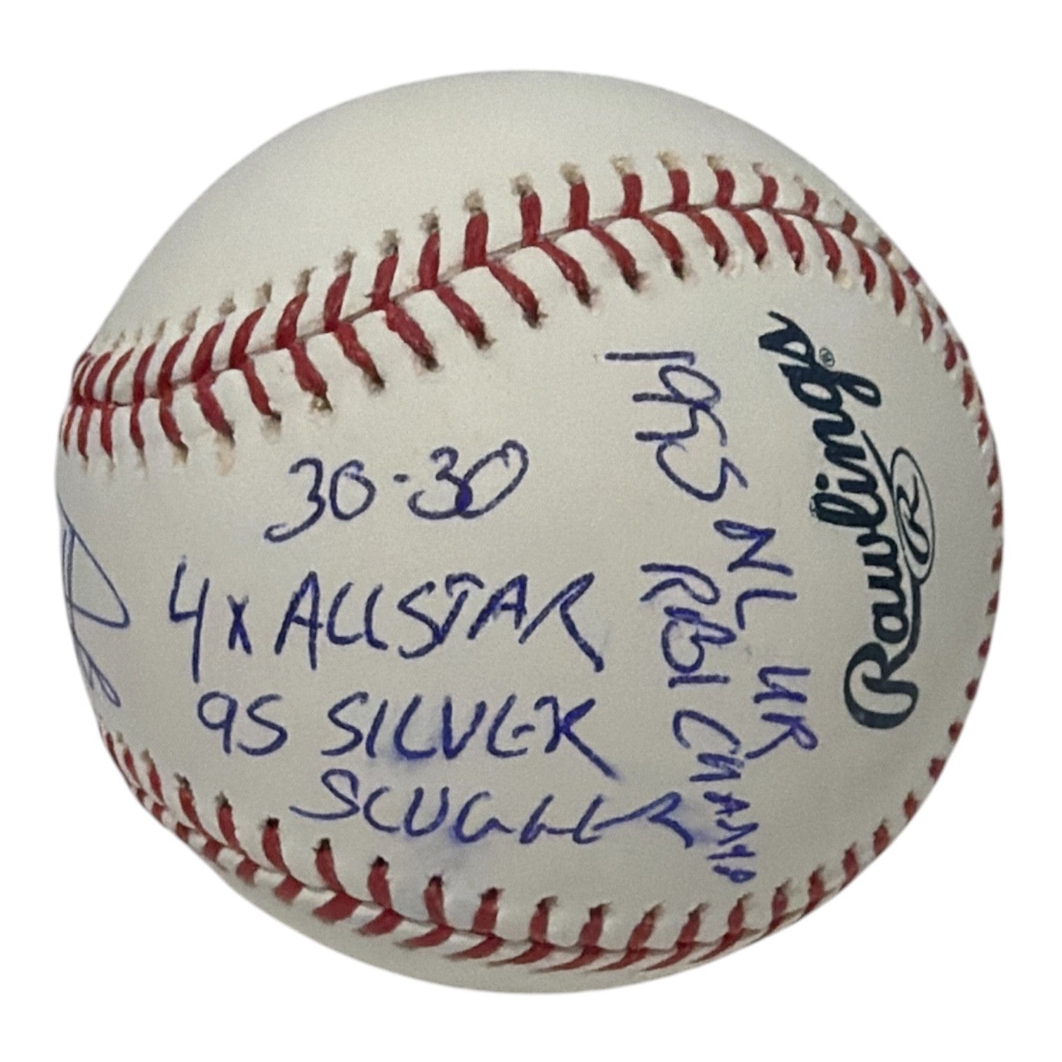 Dante Bichette Signed Autographed ROMLB Baseball w/ 5x Insc JSA COA Rockies1