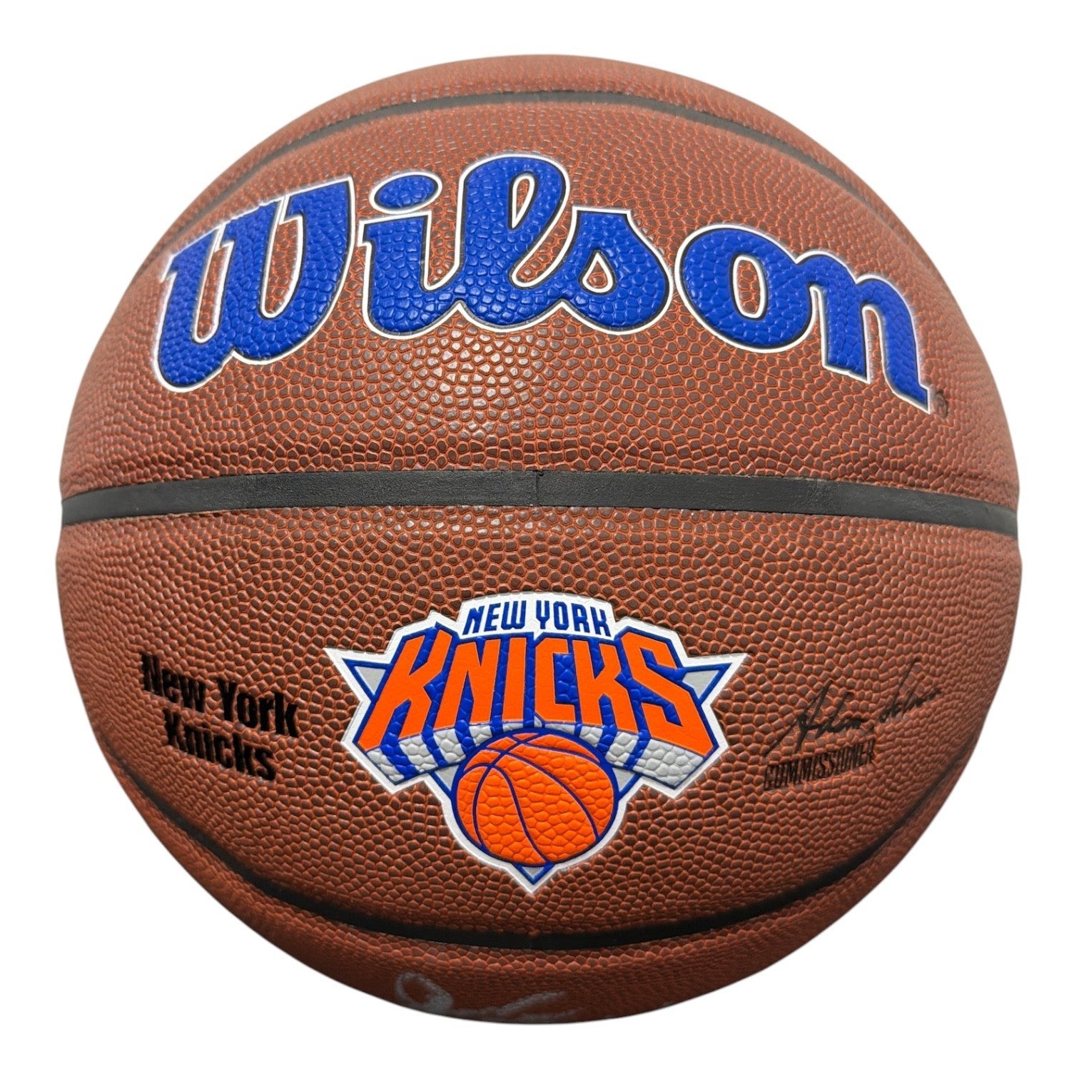 Gerald Wilkins Signed Autographed Knicks Basketball w/ Jordan Stopper JSA W COA2