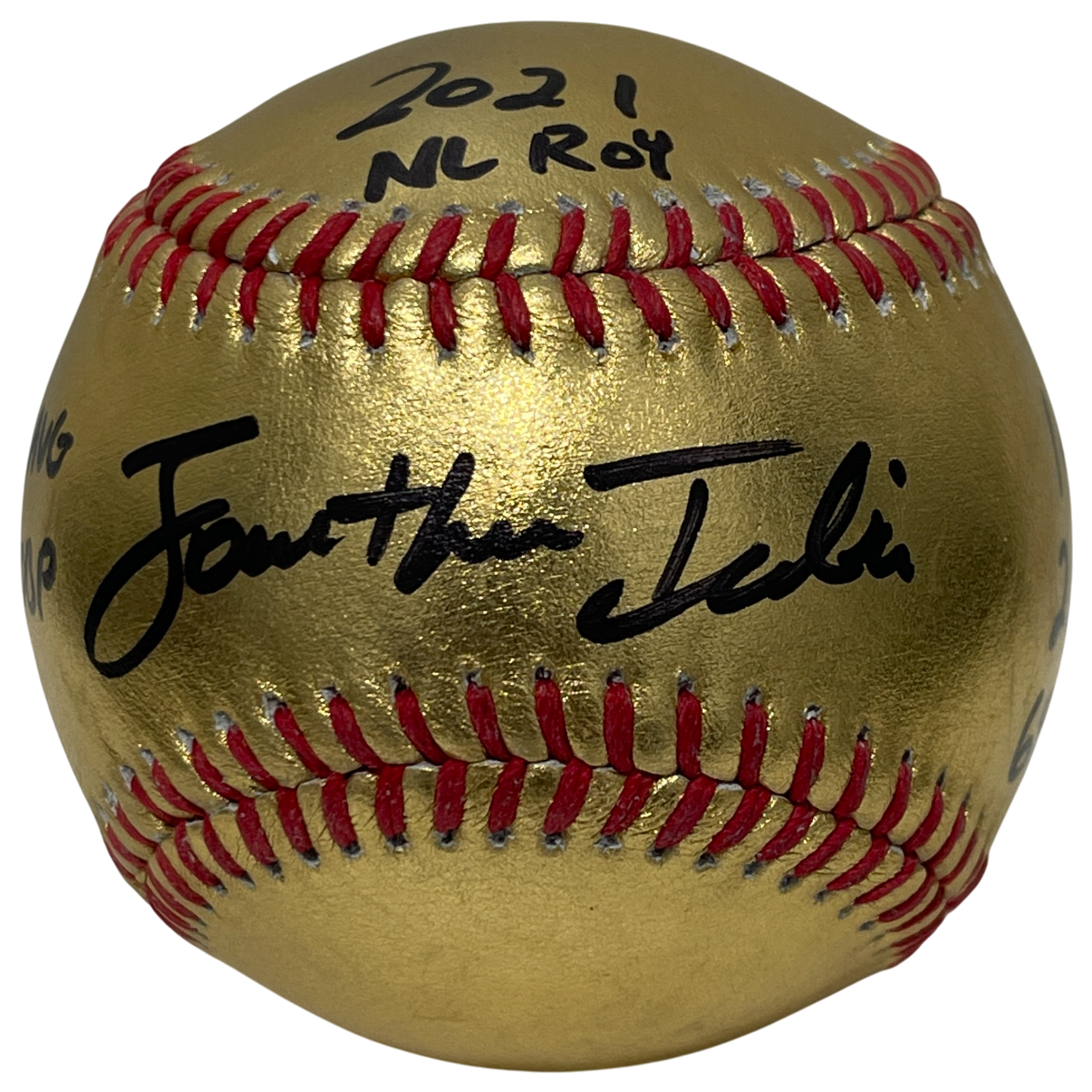 Jonathan India Signed Gold ROMLB Baseball w/ ROY + Stat PSA ITP HOLO COA Royals0